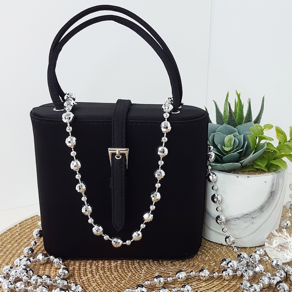 Urban Outfitter🖤Vintage Mini Black Geo Evening Bag/Handbag